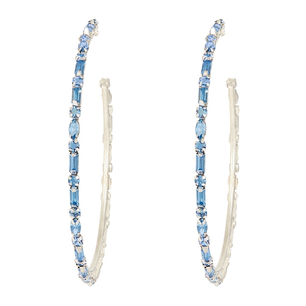 🌞 DANNIJO Linx Crystal Hoop Earrings - Picture 5 of 8
